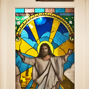ステンドグラス窓、キリスト、画像 | ステンドグラスオーダーメイド制作・修理は千葉県市川市「サンプラン制作」