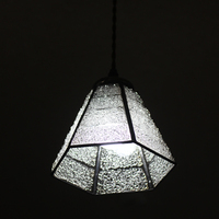 【照明】ステンドグラス、ペンダントライト,６面体クリアーのサムネイル