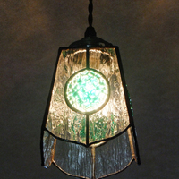 【照明】ステンドグラス、ペンダントライト,グリーンのサムネイル