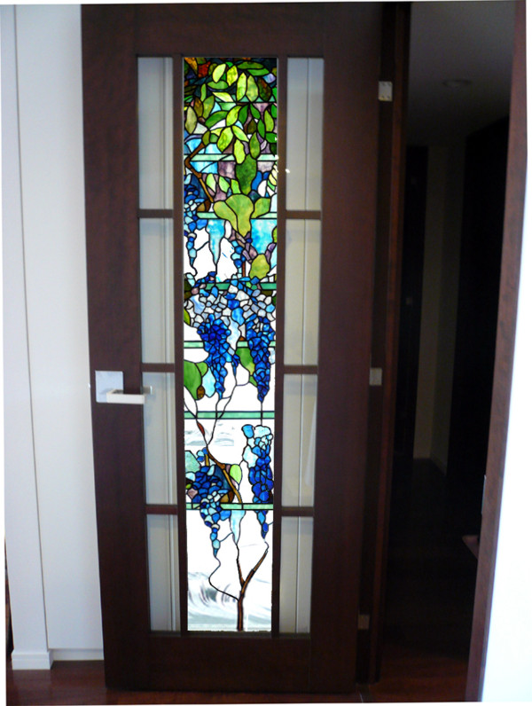 ステンドグラス　オーダーメイド　高層マンション室内ドアのサムネイル