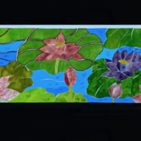 おすすめ　ステンドグラス　蓮のステンドグラス